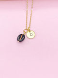 Gold or Silver Black Coffee Beam Charm Necklace, N5788