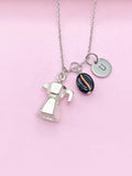 Silver Black Coffee Bean Coffee Maker Charm Necklace, N5788A