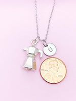 Silver Coffee Maker Charm Necklace, N5789