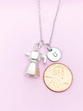 Silver Coffee Maker Charm Necklace, N5789