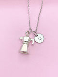 Silver Coffee Maker Charm Necklace, N5789