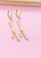 Gold Artist Paintbrush Earrings, Artist Gift, Paint Brush, N5082
