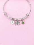 Silver Miniature Open Book Charm Bracelet, Bookworm Gift, N916A