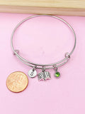 Silver Miniature Open Book Charm Bracelet, Bookworm Gift, N916A