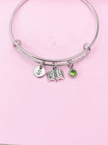 Silver Miniature Open Book Charm Bracelet, Bookworm Gift, N916A