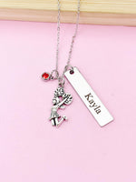Silver Cheerleader Dance Necklace Best Seller Christmas Gifts for Cheerleader, School Sport Team Cheer Gifts, D013