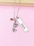 Silver Cheerleader Dance Necklace Best Seller Christmas Gifts for Cheerleader, School Sport Team Cheer Gifts, D013