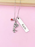 Silver Cheerleader Dance Necklace Best Seller Christmas Gifts for Cheerleader, School Sport Team Cheer Gifts, D013