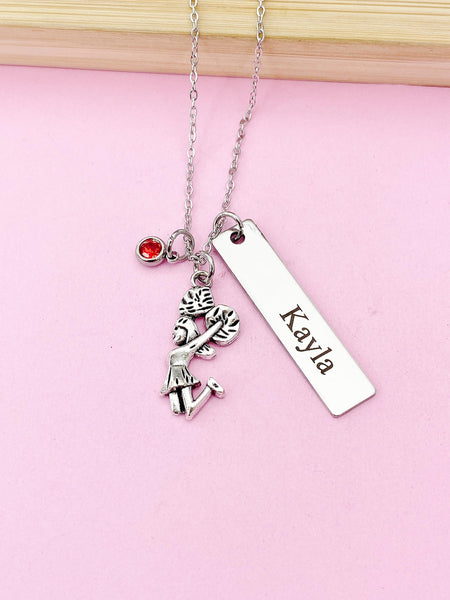 Silver Cheerleader Dance Necklace Best Seller Christmas Gifts for Cheerleader, School Sport Team Cheer Gifts, D013