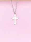 Stainless Steel Cross Pendant Necklace, N2572
