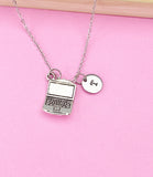 Silver Computer Charm Necklace, Laptop Necklace, N1910