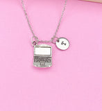 Silver Computer Charm Necklace, Laptop Necklace, N1910