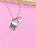 Silver Computer Charm Necklace, Laptop Necklace, N1910