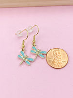 Gold Dragonfly Charm Earrings, N3134