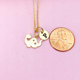 Gold Dinosaur Charm Necklace, Cute Dinosaur Fan Gifts, N5794