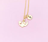 Gold Dinosaur Charm Necklace, Cute Dinosaur Fan Gifts, N5794