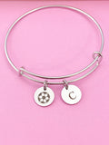 Silver Soccer Bracelet Keychain Necklace, D188