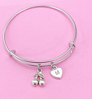 Silver Cherry Charm Bracelet, N5302Z