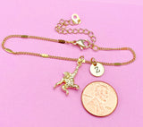 Gold Orangutan Charm Bracelet, Silver in Option, Monkey Wild Animal Zookeeper Gifts, N249A