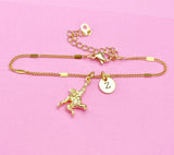 Gold Orangutan Charm Bracelet, Silver in Option, Monkey Wild Animal Zookeeper Gifts, N249A