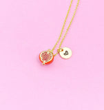 Gold Pomegranate Charm Necklace, N1443