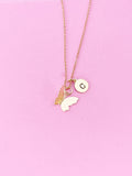 Gold Butterfly Charm Necklace, N2710F