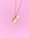 Gold Butterfly Charm Necklace, N2710F