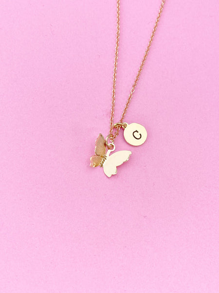 Gold Butterfly Charm Necklace, N2710F