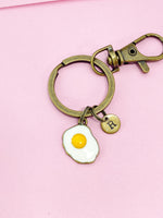 Bronze Fry Egg Charm Keychain, N5698