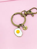 Bronze Fry Egg Charm Keychain, N986A