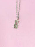 Silver Abacus Charm Necklace, N1500Z