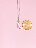 Silver Rx Charm Necklace, N21