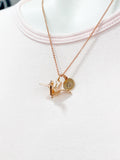 Rose Gold Paper Crane Necklace, Gold and Silver Option, N1882