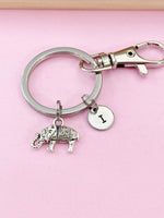 Silver Elephant Charm Keychain, N5404A