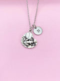 Silver Frog on Lily Pad Charm Necklace, Frog on Lotus Leaf, Girlfriends Gift, Personalized Gift, N5795