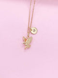 Gold Eagle Charm Necklace, Rose Gold and Silver in Option, KN348