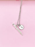 Silver Oboe Charm Necklace, Music Matching Band Necklace Gifts, N4380