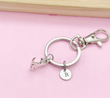 Silver Cat Charm Keychain, N5797