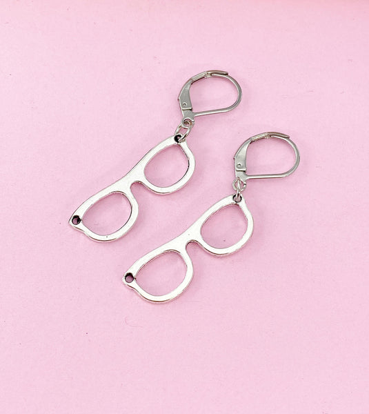 Silver Eyeglasses Earrings, N1413J