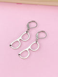Silver Eyeglasses Earrings, N1413J