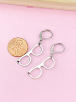 Silver Eyeglasses Earrings, N1413J