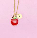 Red Apple Charm Necklace, N3576