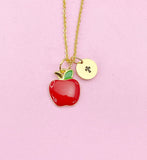 Red Apple Charm Necklace, N3576