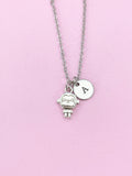 Silver Monkey Charm Necklace, N160