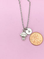 Silver Monkey Charm Necklace, N160