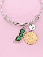 Silver Peas in Pod Charm Bracelet, N4429A