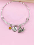 Silver Snail Charm Bracelet, Naturalist Gifts, AN2098