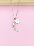 Gold Chili Charm Necklace, Hot Chili Pepper Charm, N2308A