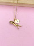 Gold Scuba Charm Necklace, Scuba Diving Gift, N433