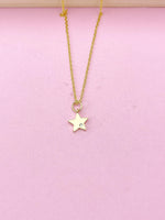 Star Necklace, TINY Gold Star Charm Necklace, N5772